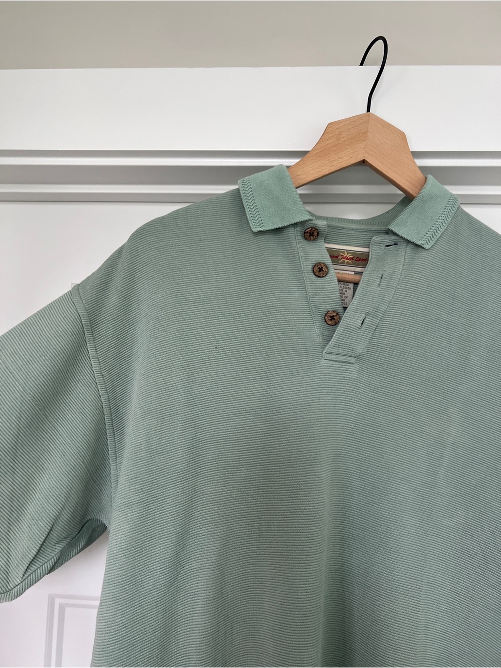 Sage Green silk/cotton Polo - Casual Knit